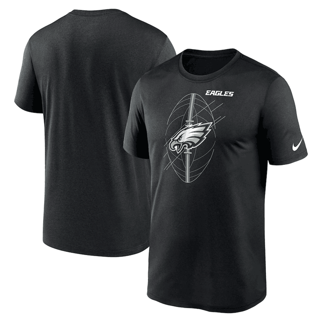 Men's Philadelphia Eagles Black Legend Icon Performance T-Shirt